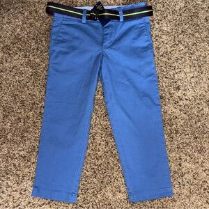 Polo Ralph Lauren belted Blue cotton pants 
2T